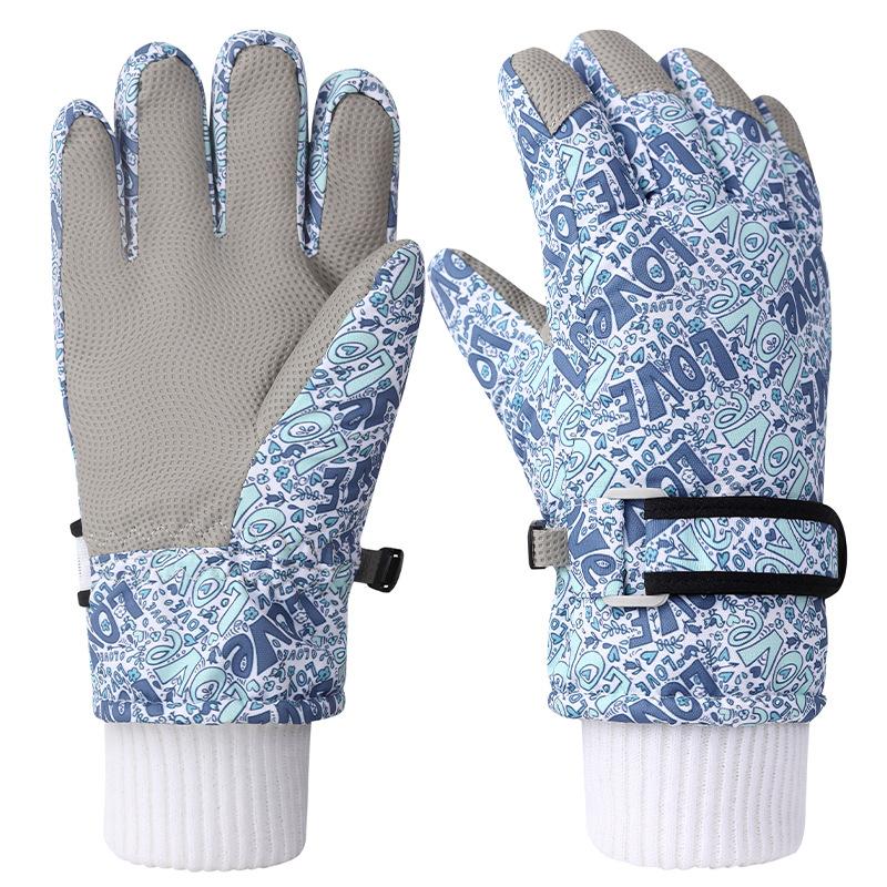 Kids Ski Gloves, Breathable Waterproof Kids Gloves Winter, Cold Weather Warm Snow Gloves for Cold Weather Outdoor Child Boys Girls