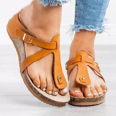3 color stitching sandals
