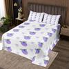Cartoon Blueberry Bedspread Summer Tropical Fruit Quilted Coverlet Watercolor Botanical Leaves Flower Bedding Set for Teen Adult