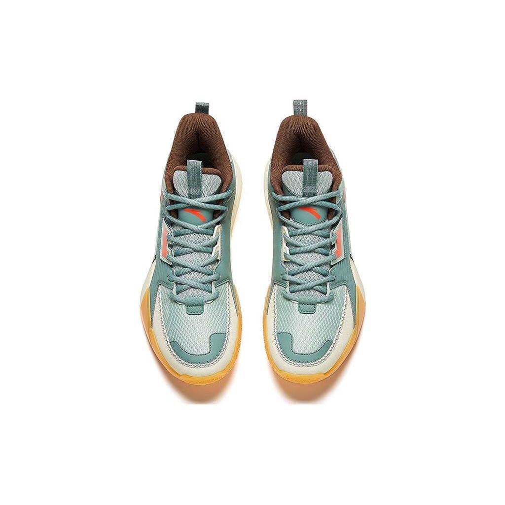 Anta Speedy 3 Comfortable Versatile Shock Absorbing Durable Mid-Top Basketball Shoes Men sneaker Green White 112341604-7