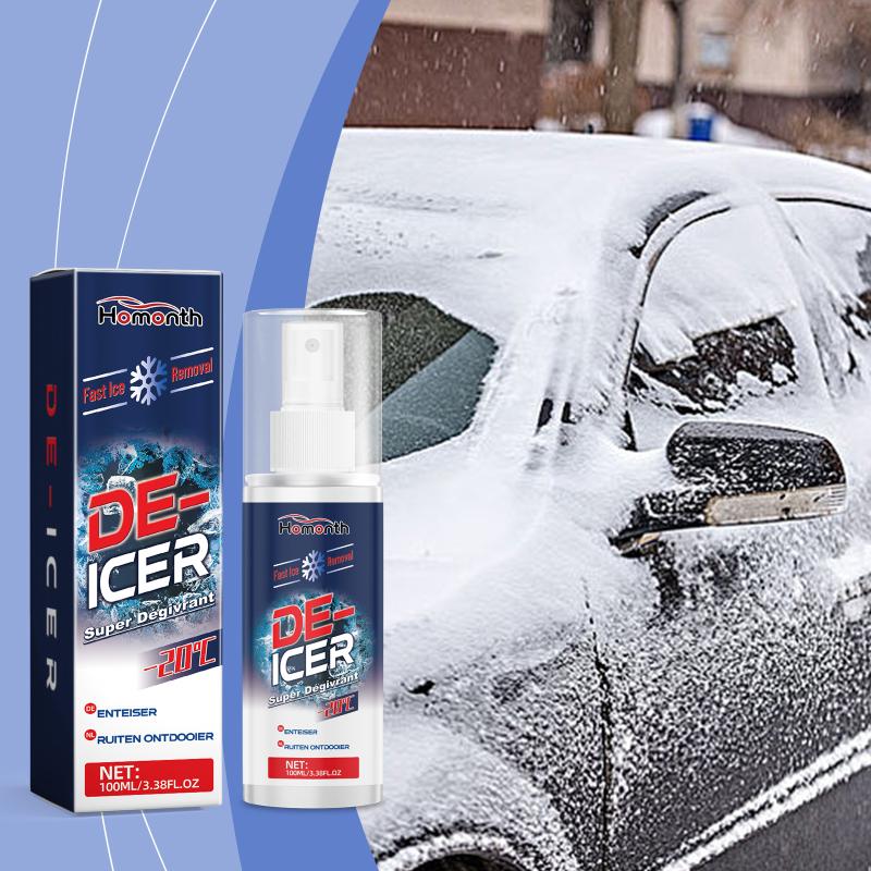 Fast Dissolving Car Ice Melt Spray Gentle Snow Removal Formula Safe for Paint Windshield Deicing Solution for Cold Weather