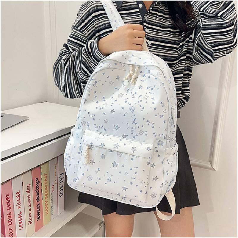 Star Cute Stylish Printed Student Backpack For Girls School And Daily Use