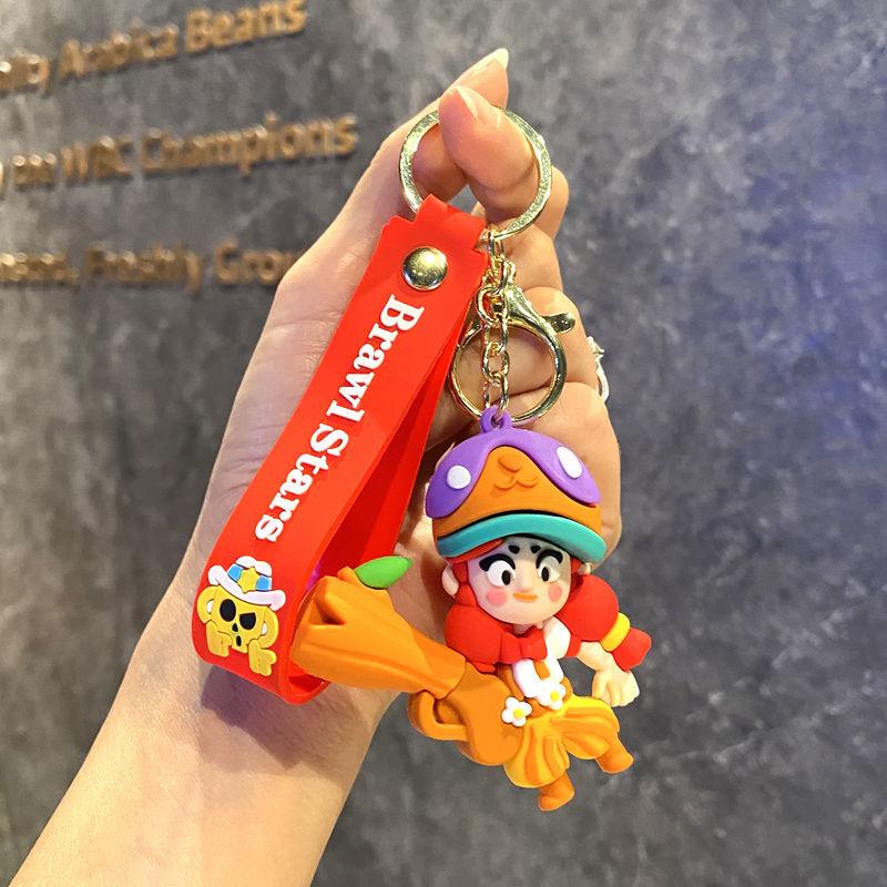 Mobile Game Brawl Keychain Pendant Cartoon Car Key Chain Bag Pendant Small Gift large