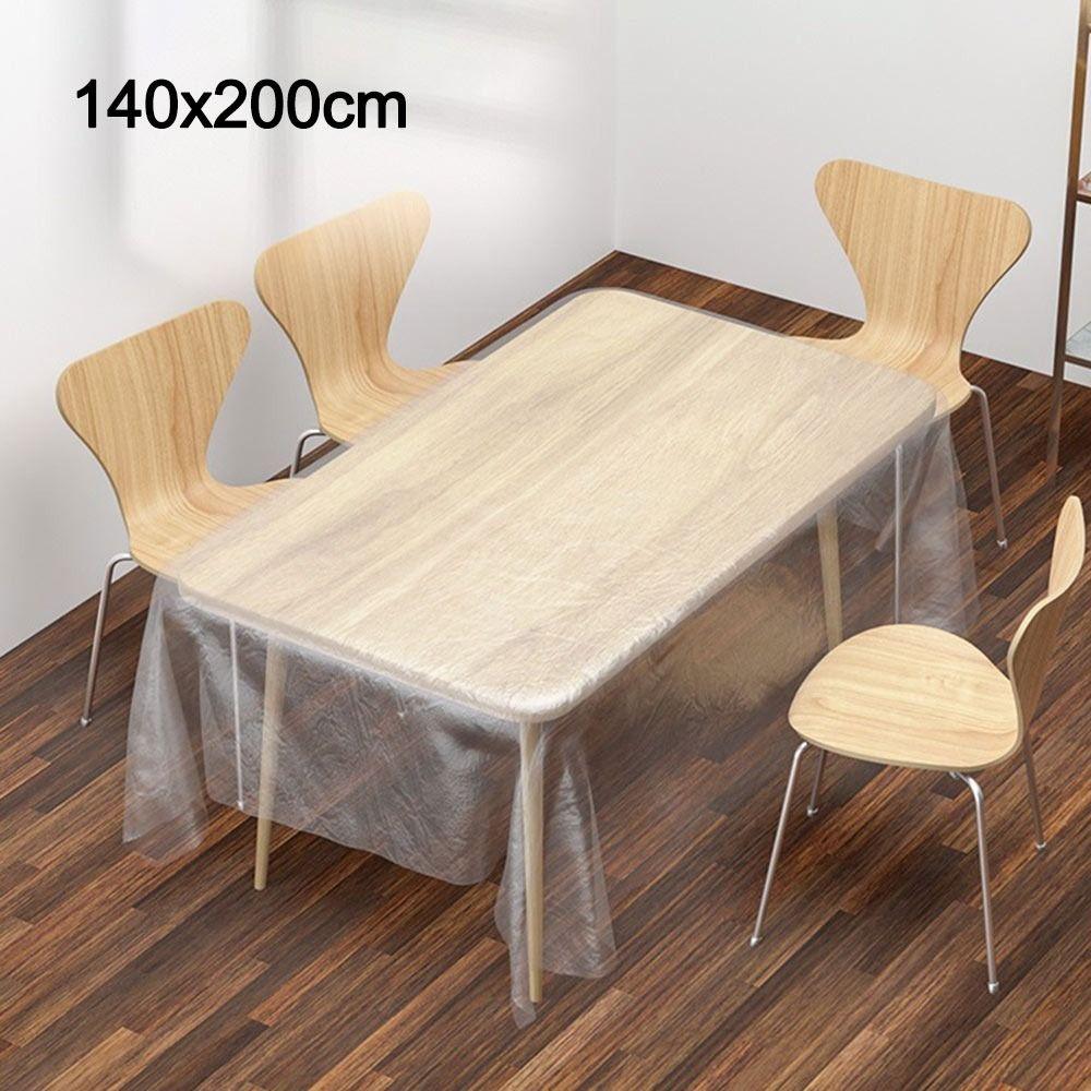 10 Stück PE Einweg-Tischdecke Runde Tischdecke für Picknicks im Freien Hochzeitsempfang für Gäste