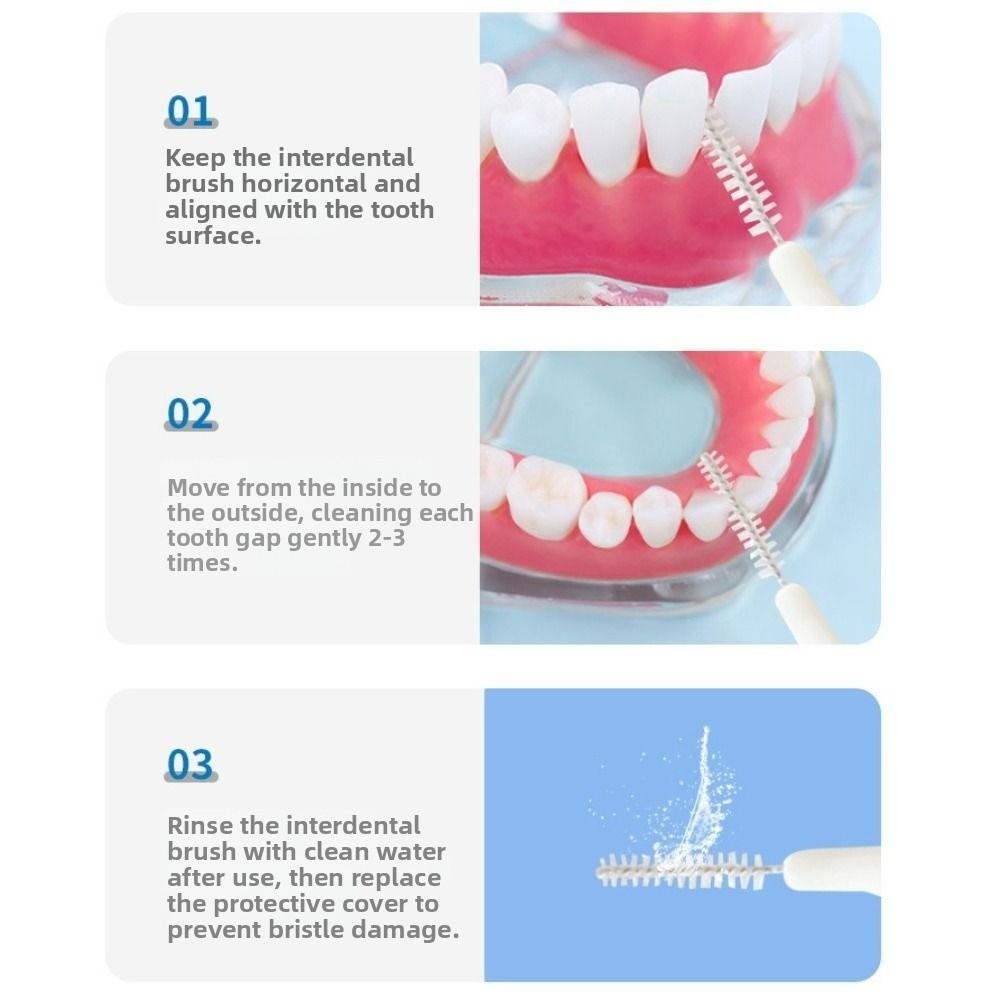 30Pcs Soft Micro Interdental Brushes Disposable Teeth Cleaning Tools Oral Hygiene Tool
