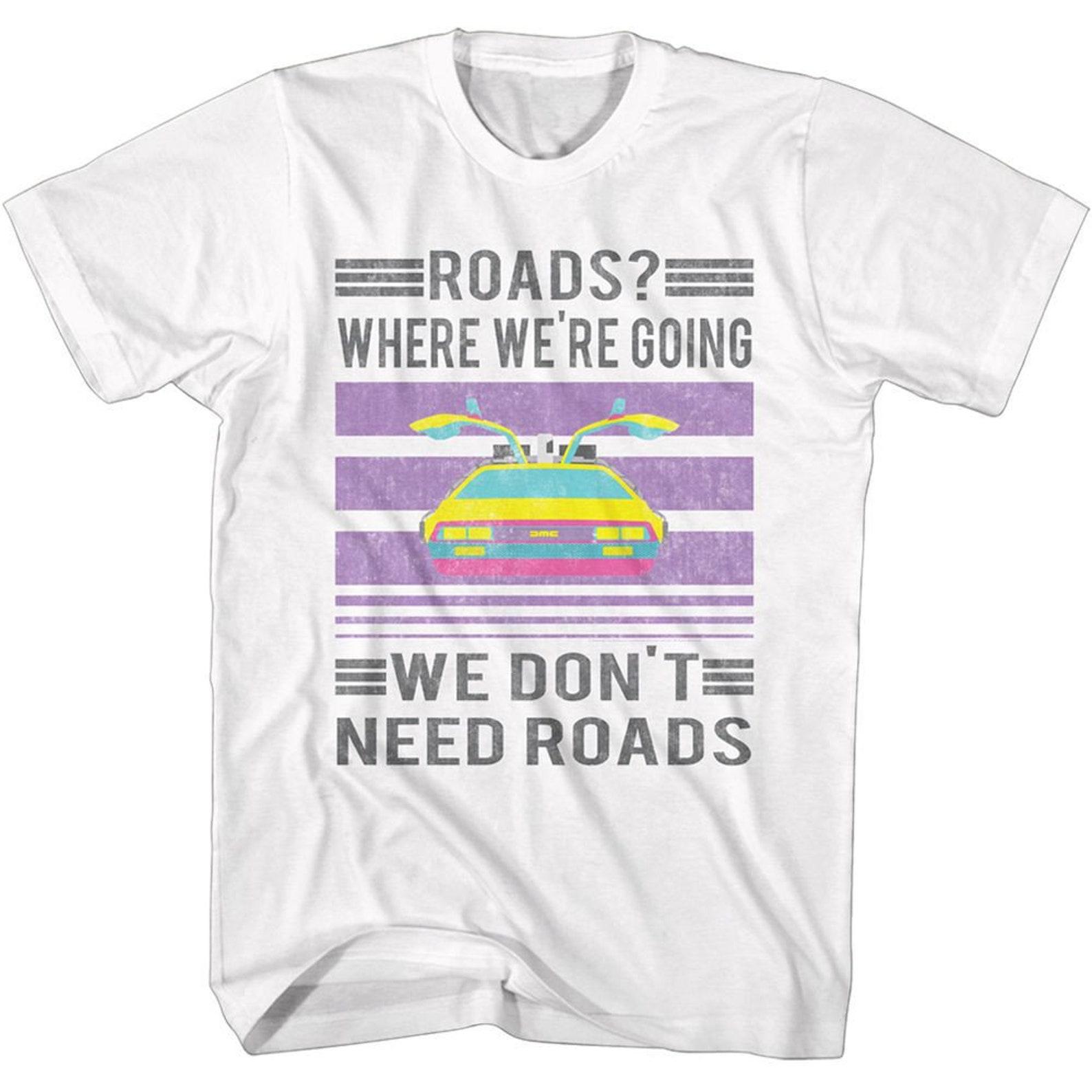 Back to the Future Retro White Adult T-Shirt S