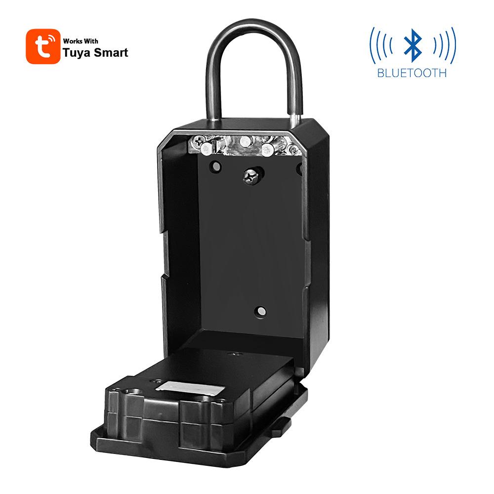 Black Graffiti Fingerprint Smart Key Box with Bluetooth & App Remote Unlocking
