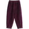2024 Women's Plus Size Corduroy Harem Pants - Purple, Thickened Velvet, Elastic Waist, for Spring, Autumn, Winter.