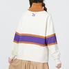 Puma Farbblock-Logo-Print Stehkragen Langarm Lockerer Pullover Damen Oberteile Weiß 537971-65