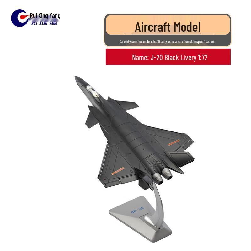 J-20 Fighter Jet Scale Model 1:72