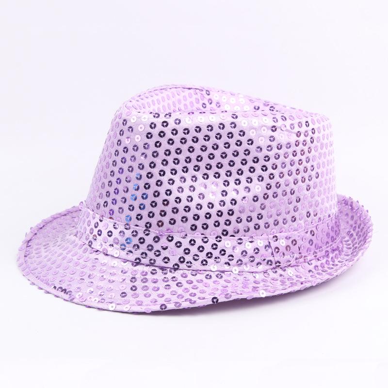 Chasing Peak Wolf Korean Style Jazz Dance Sequin Top Hat for Stage and Magic Performances