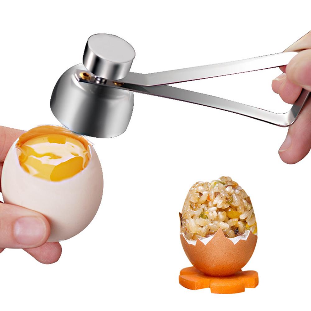 304 Stainless Steel Egg Shell Opener Cutter Cracker Separator for Removing Raw Soft or Hard Boiled Eggs