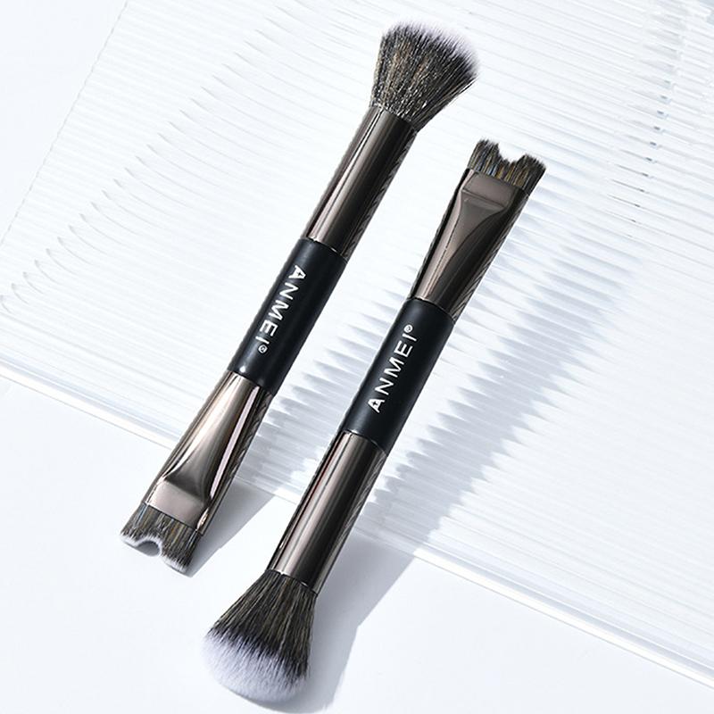 Nasenkontur U-förmiger Make-up-Pinsel zum Modellieren und Definieren Doppelkopf-Foundation-Highlighter-Pinsel Nasenschattenpinsel