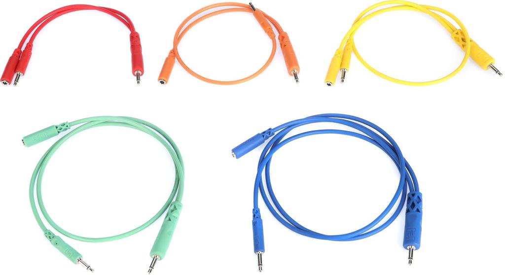Hosa 15cm X 1 30cm X 1 45cm X 1 60cm X 1 90cm X 1 Patch Cable 5 Pack CMM-500Y-MIX