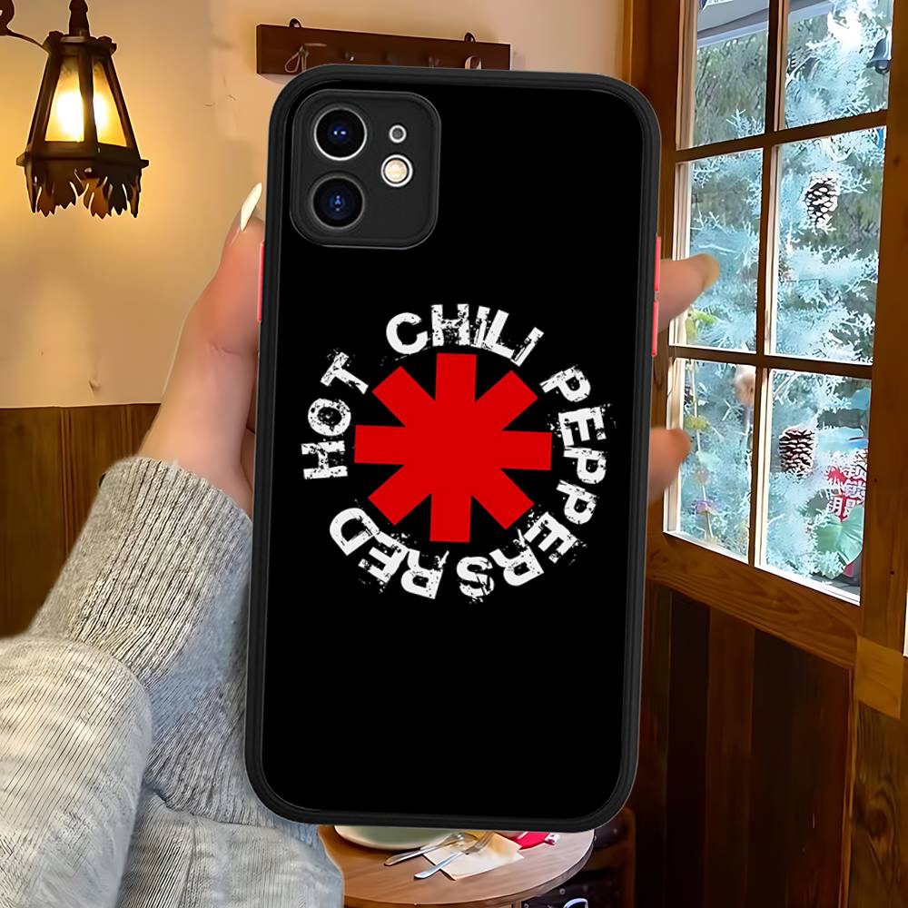 

Red Hot Chili P-Peppers Band Silicone Case For IPhone 16 15 14 13 12 11 Pro Max Plus X XS MAX Shockproof Matte Cover iphone X