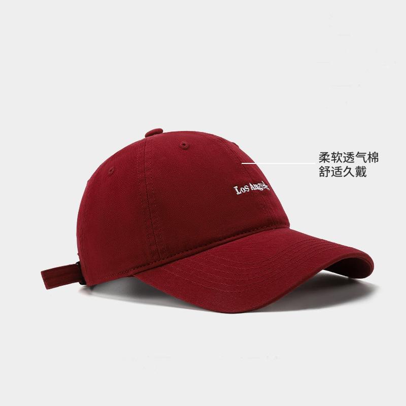 

Spring and summer new face-showing small baseball cap women s simple and versatile embroidered wide-brimmed sunshade cap adjustable