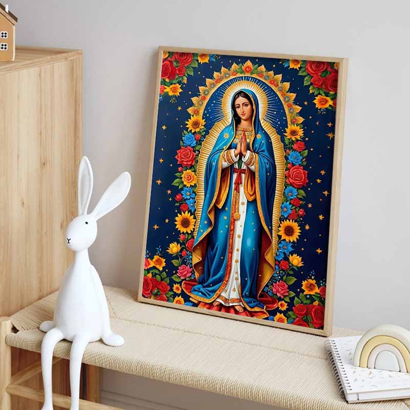5D Character Bless Diamond Painting Painting Art Set, DIY Cross Stitch Rhinestone Art and Crafts Decoration Home Wall Decoration Mural