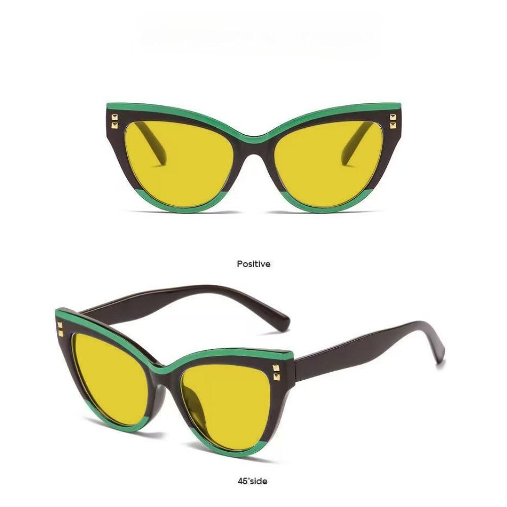 New Fashionable Large-frame Night Vision Myopia Glasses for Women Stylish Cat Eye Anti Blue Light Near Sight Eyeglasses Diopter