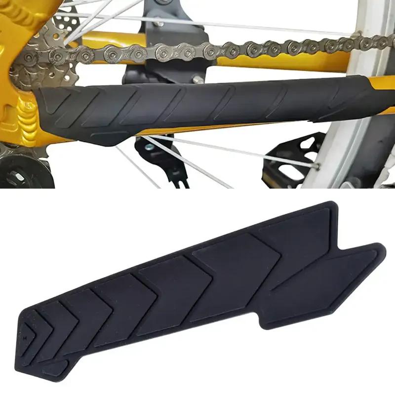 Bike Frame Protector MTB Road Bike Silicone Scratch-Resistant Sticker Chain Protector Downtube Sticker Chainstay Pad