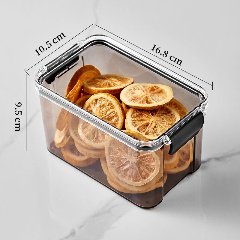 Floral Square Tea Box 460ml with Four Airtight Food-Grade Plastic Compartments