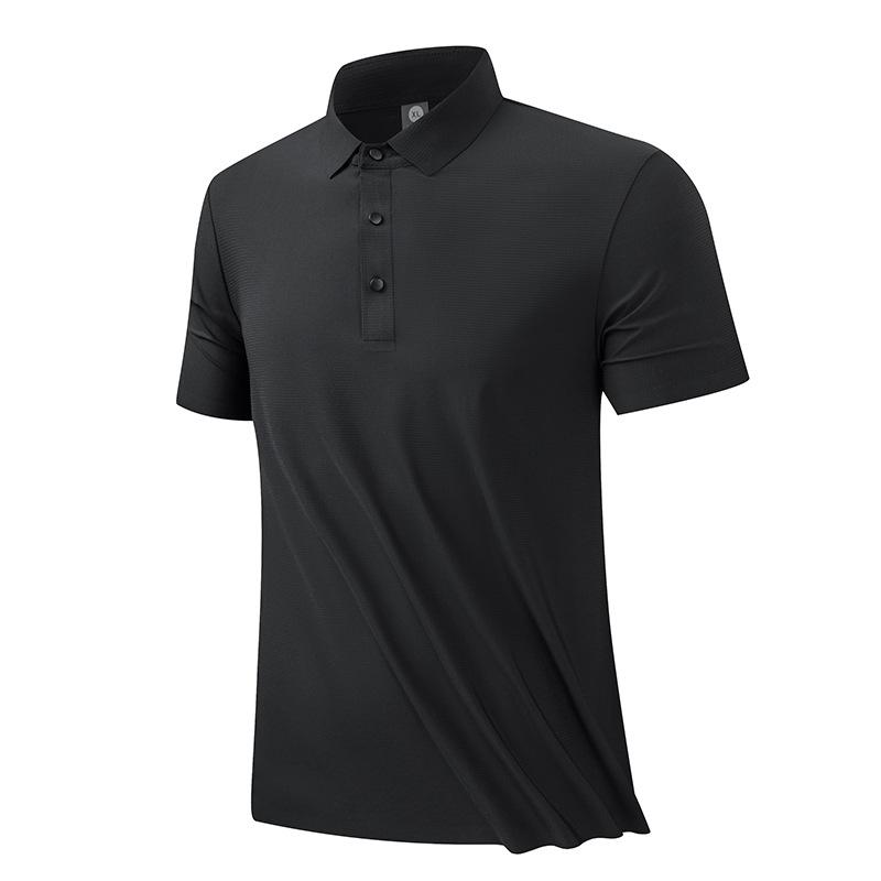 

Polo Shirt Men s Business Ice Silk T-shirt Men s Lapel Sports Casual Loose Breathable Half Sleeved Top Trendy Short Sleeved Men M