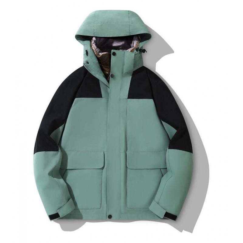 Unisex Winter Waterproof Windproof 3-in-1 Outdoor Jacket With Removable Cotton Insulated Liner Hiking Skiing Cycling