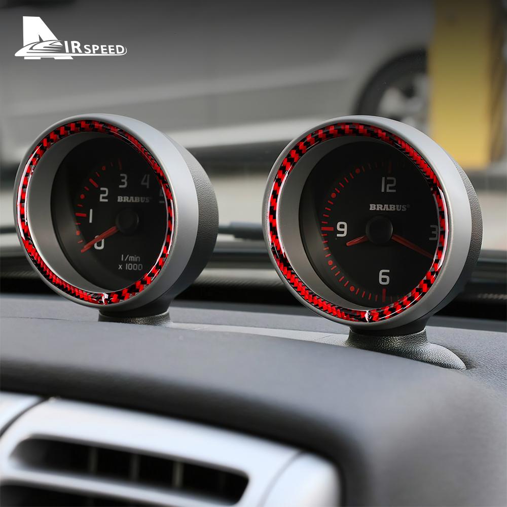 Real Soft Carbon Fiber Speedometer Frame Sticker for Mercedes Benz Smart 451 Fortwo 2008 2009 2010 2011 2012 2013 2014 2015