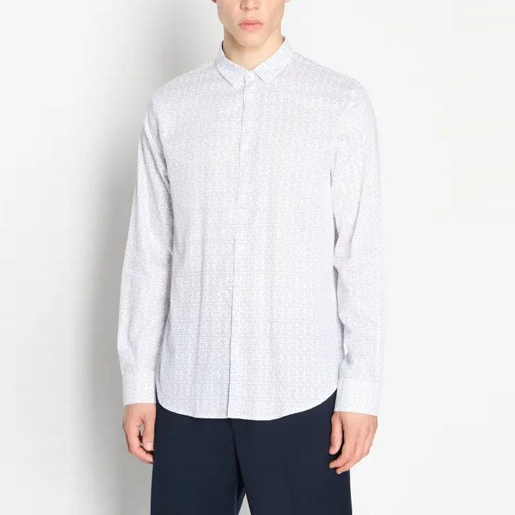 Armani Exchange logo-print long-sleeve shirt 6RZC45-ZNZRZ-21CL