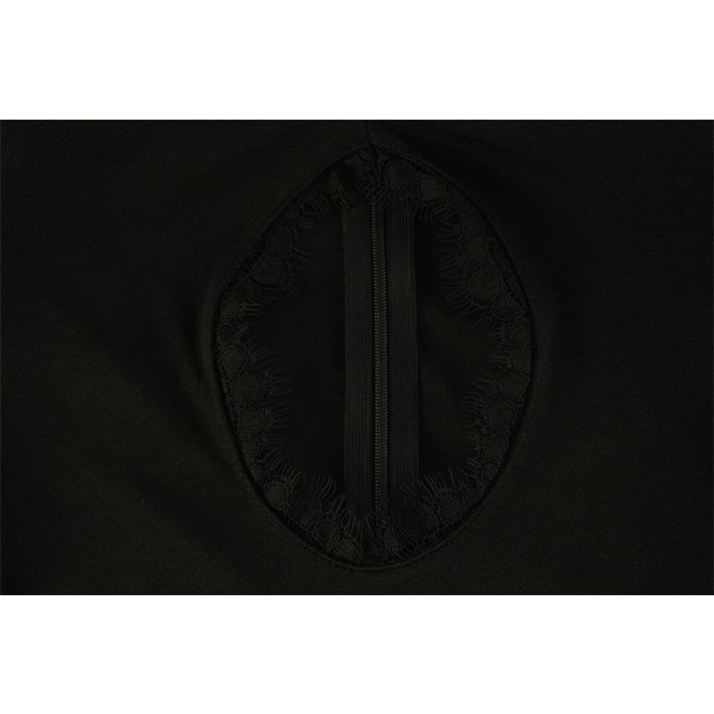 Women's Fashion Sexy Hollow Lace Patchwork Bag Buttock Dress