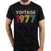 Vintage 1977 47th Birthday Retro 47 Years Old T Shirts Summer Fathers Day Christmas Streetwear Short Sleeve T-shirt