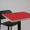 Table - Bazila - 70 x 70 cm - Rouge - Bois - Montage facile