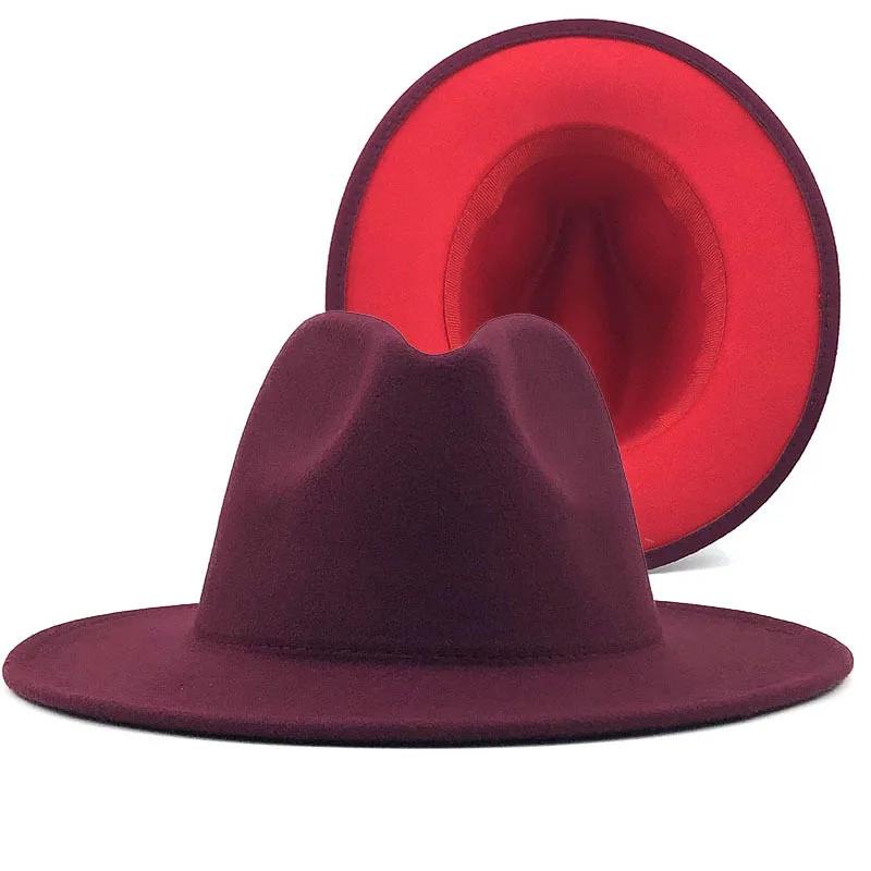 2025 Wool Felt Fedora Hat Wide Brim Jazz Party Hat for Women Men Autumn Winter Fashion