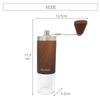 Dadaz Manual Coffee Grinder, Wood Grain Finish, Hand Grinding, Outdoor, Camping, Coffee, Washable
