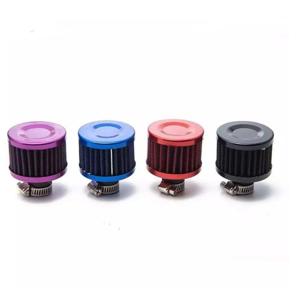 Universal 12mm Cold  Air Intake Filter Small Mushroom Breather Pod Filter For Engine Crank Case Vent Motorcycle Modification