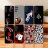 A-Ace of Spades Poker Phone Case For Samsung S25,24,23,22,30,21,10,9,Ultra,Plus,Lite,FE Soft Black Case