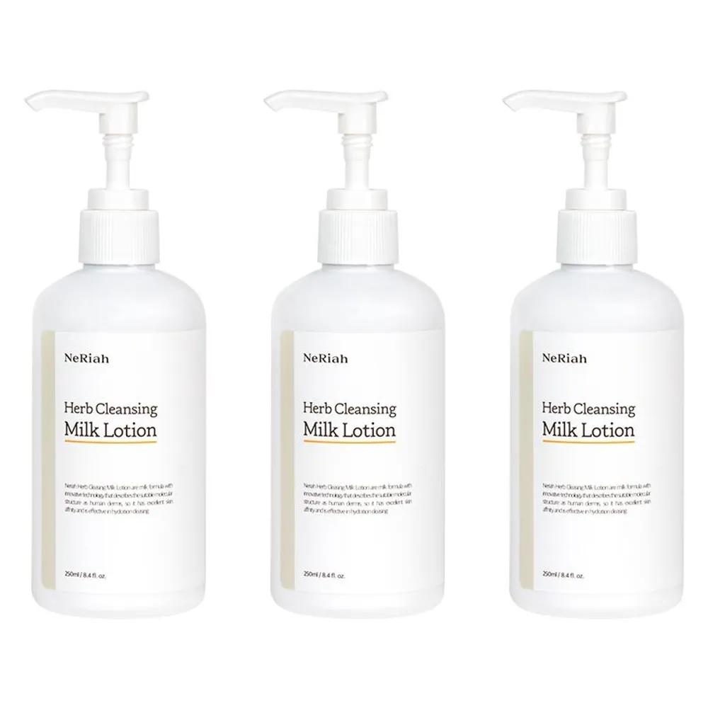 Neriah Herb Cleansing Milk Lotion 250ml 3-Pack Milk Cleanser Aesthetic Cleanser Gentle Cleansing Lotion 3 (250ml)