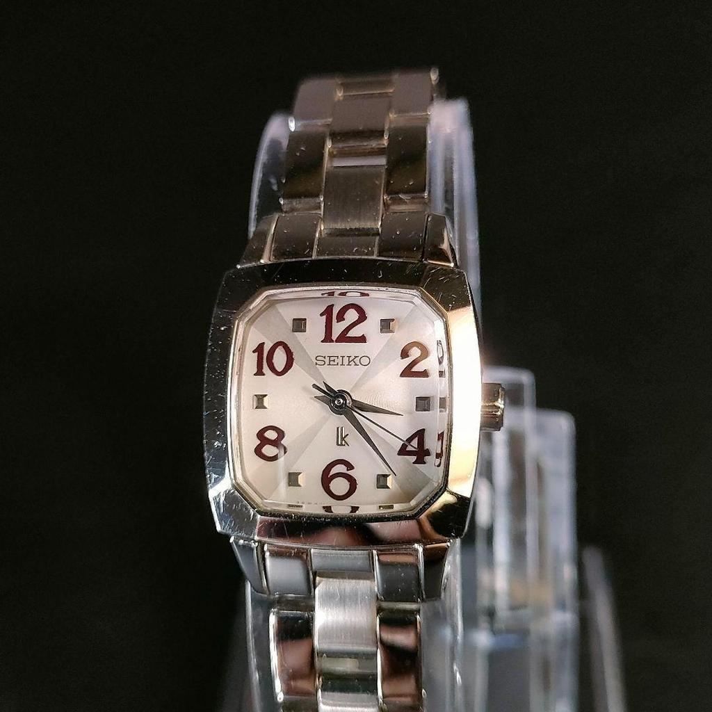 [USED] Seiko Lucia 1F21 Square Silver Solar Watch