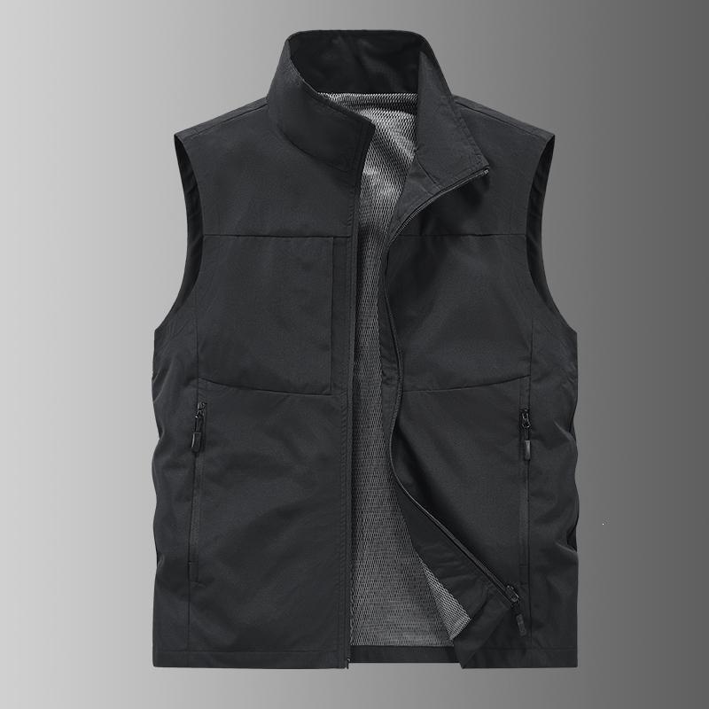 T 30968 Thin Solid Color Vest Jacket