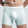 Herr 3D Ice Silk Sömlösa Boxer Briefs - Tunna Förlängda Sportkalsonger för Sommaren