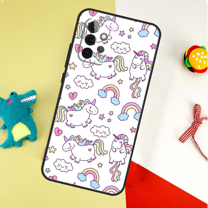Süßes Regenbogen-Einhorn Für Samsung Galaxy A22 A32 A52 A54 A34 A14 A55 A35 A15 A53 A33 A13 A05 A06 A16 Handyhülle