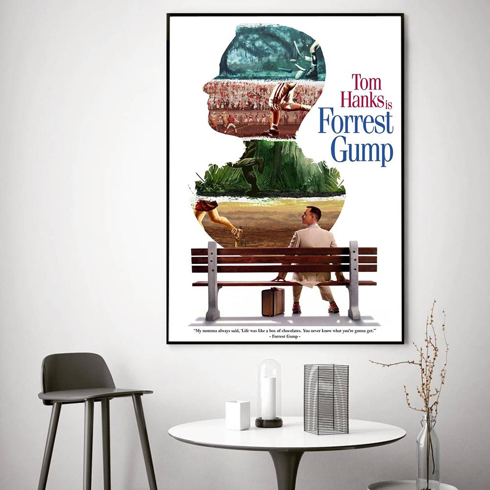 Forrest Gump - Klassischer Film - HD - Star - Wandkunst - Wohnkultur - Leinwand - Malerei - Kunst - Nordische Dekoration - Café - Bar - Hotelzimmer - Poster