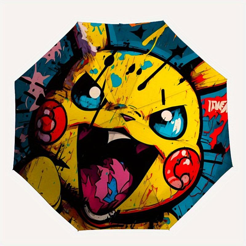 1pc Graffiti Windproof Automatic Windproof Umbrella, Lightweight for Women/Men, Perfect Christmas Gift a0811265