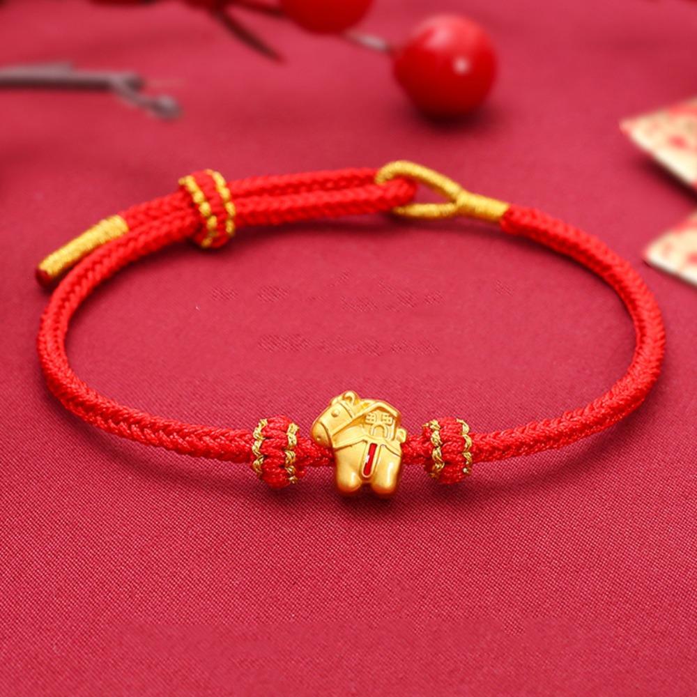 Wristband Horse Bead Bracelet Blessing Lucky Pony Fortune Bracelet Spring Festival