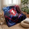 Czech Republi Football Printed Flannel Blanket Skin Friendly Warm Decorative Throw for Indoor Couch Bed Daily Use
