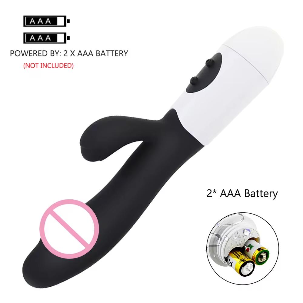 Powerful Dildo Rabbit Vibrator G Spot Clit Vagina Anal Stimulator Nipple Massage Masturbator Female Sex Toy for Adults Couple