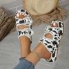 Fashion 2024 Hot Sale Shoes Female Open Toe Women's Slippers Summer Camouflage Mixed Colors Outdoor Casual Platform Large Size Slippers