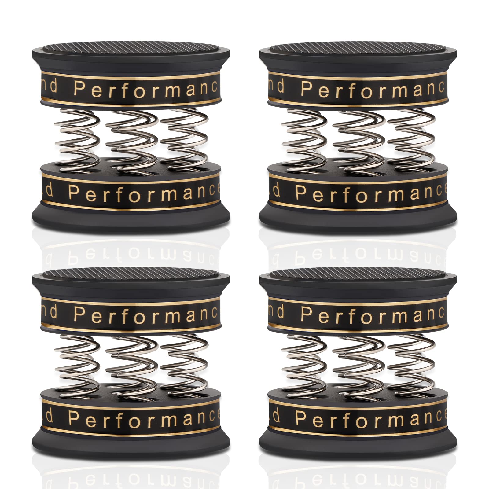 

Monosaudio 4Pcs Spring Foot Speaker Spikes Insulators Subwoofer Spring Vibration Absorption Spikes Speaker Audio Insulators Aluminum Speaker чорний