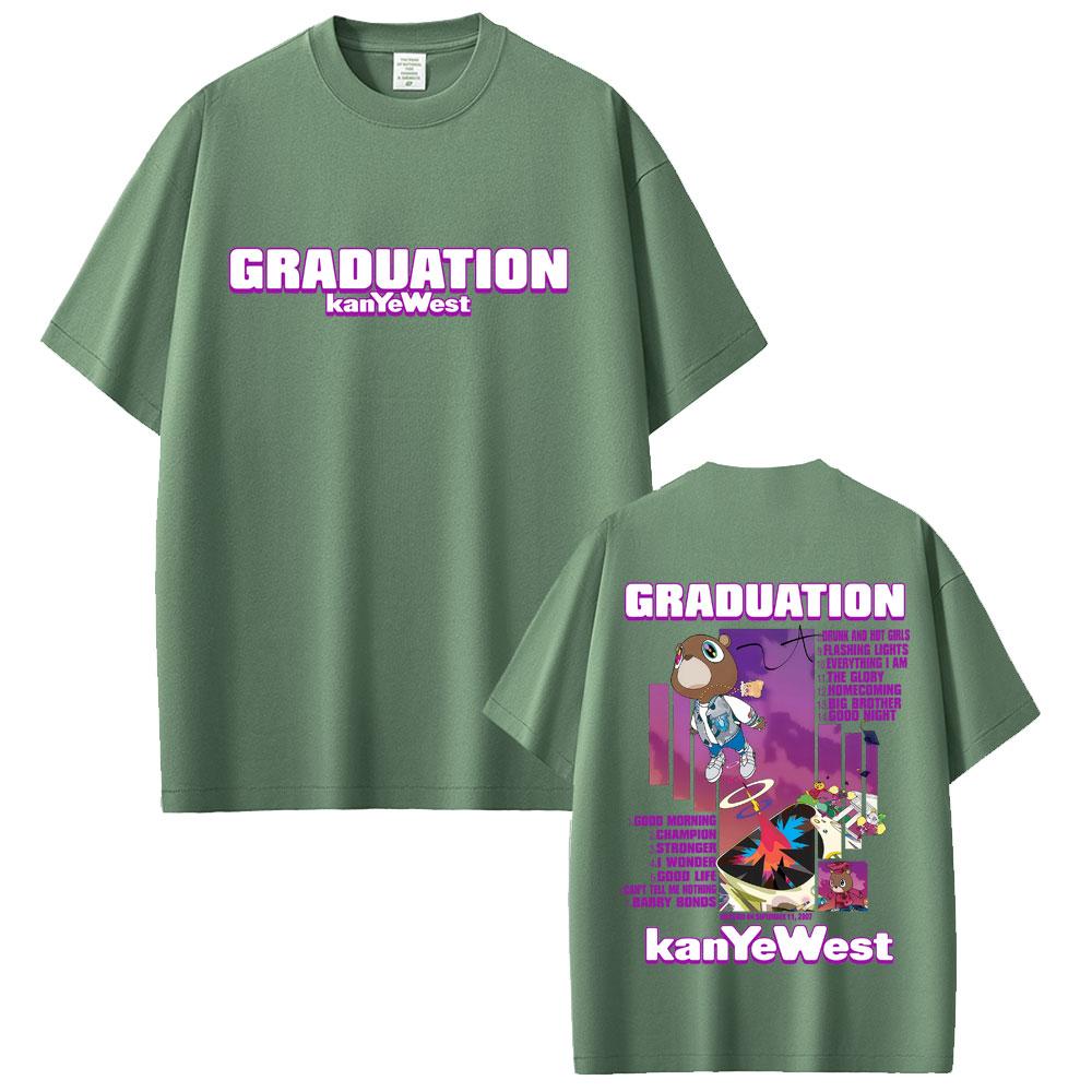

Rapper Kanye West Graduation Bear Graphic T-shirts Men Hip Hop Fashion Pop Music T Shirts Men s Casual Cotton Vintage T-shirt 4XL