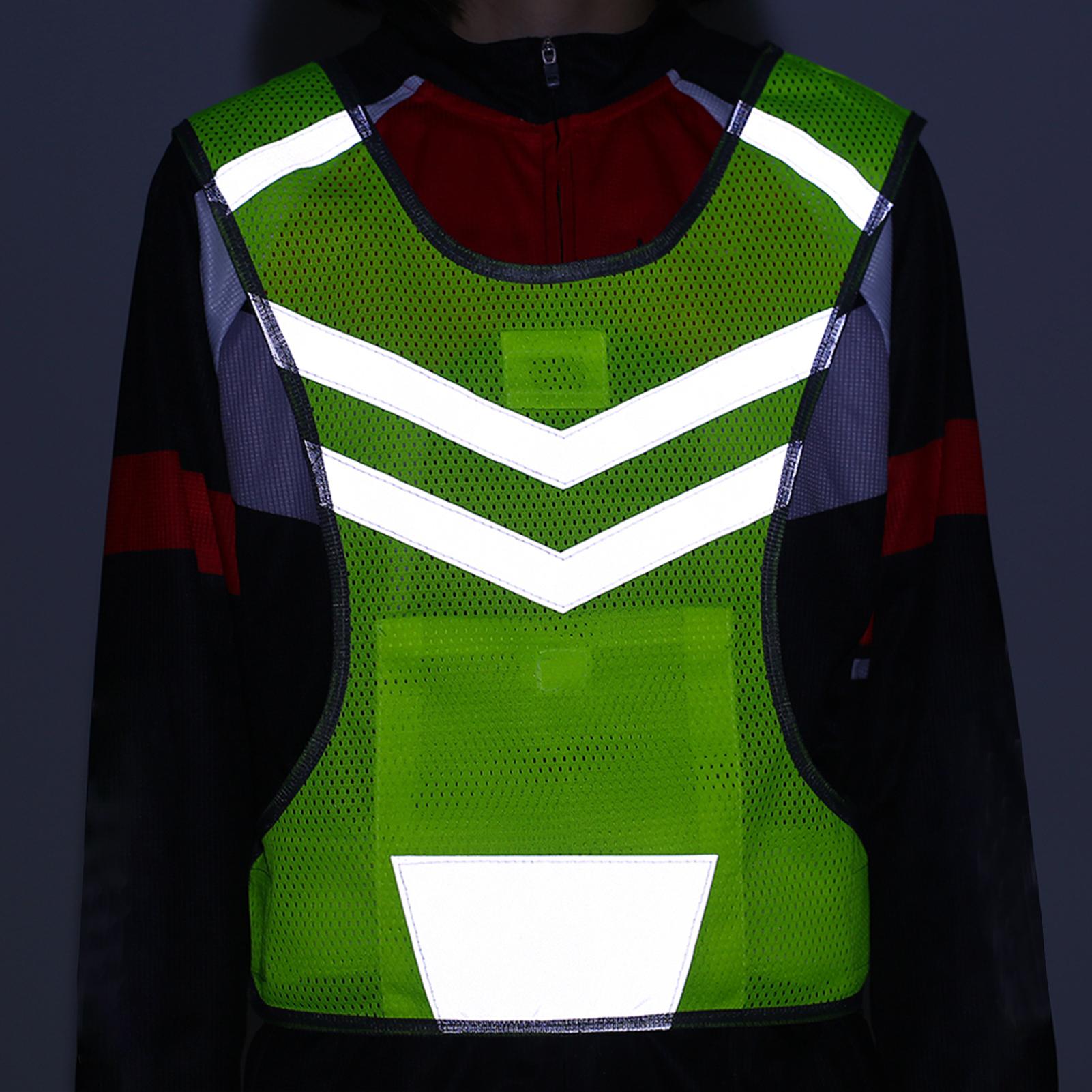 

Outdoor Sports Running Reflective Vest Adjustable Lightweight Mesh Safety Gear for Women Men Jogging Cycle Walking
