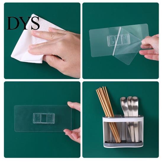 Utensil Organizer Holder Cutlery Drainer Two-compartments Transparent Wall Mounted Chopsticks Drainable Chopstick Cage Spoon Fork Drain Storage